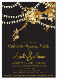 Engagement Party Invitation Black Gold